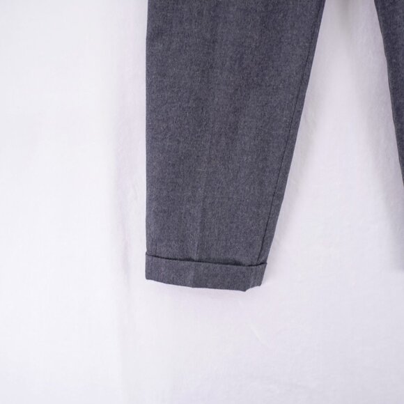 Evan Picone Gray Pleated Cuffed High Rise Dress Pants -8- 27 / 29.5 Worsted Wool - Picture 2 of 8